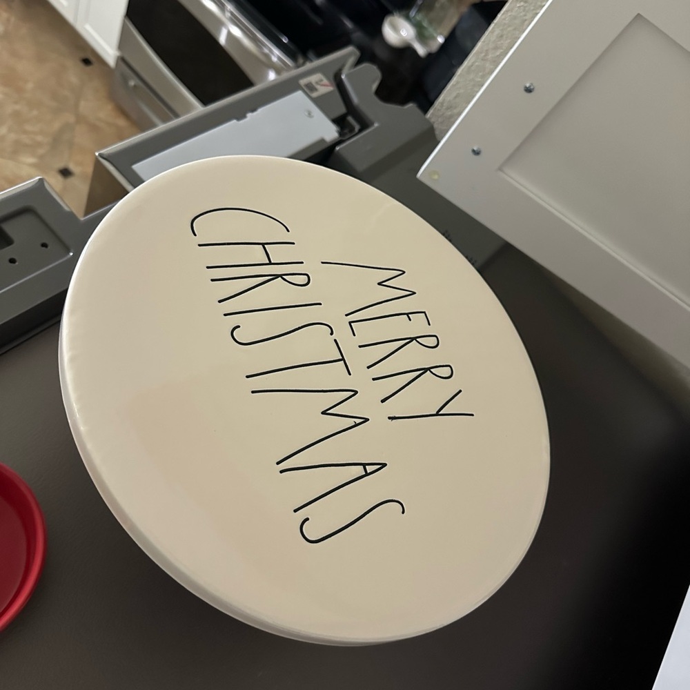 Rae Dunn Merry Christmas Cake Stand